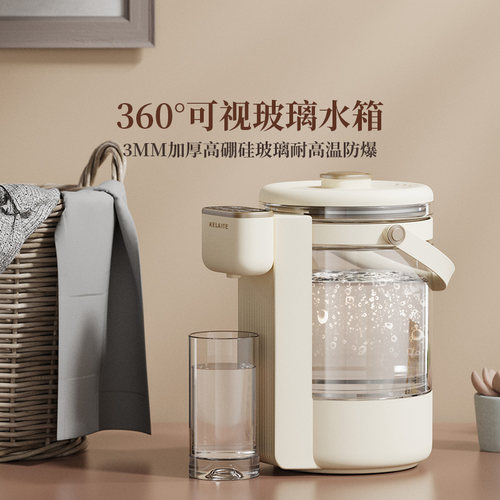 克莱特电热水瓶智能恒温电热水壶高硼硅玻璃自动烧水保温开水壶5L - 图0