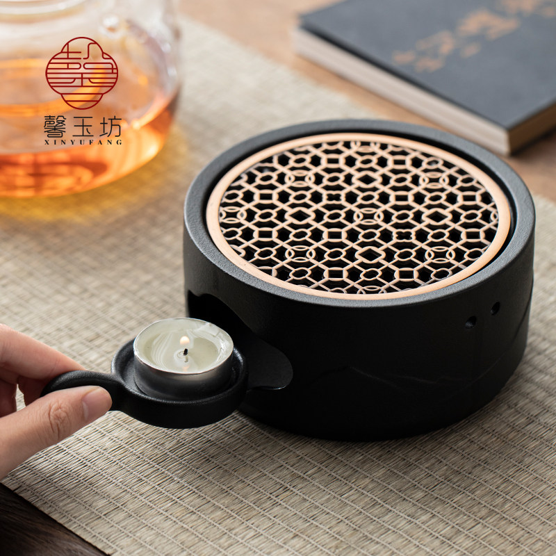 中式功夫暖茶炉温茶器蜡烛加热底座餐厅酒店围炉煮茶合金温茶炉,淘宝优惠券,粉丝福利购,淘宝优惠卷
