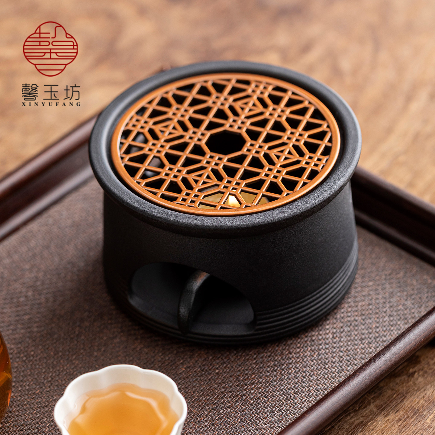 新中式蜡烛温茶炉家用茶水加热陶瓷底座餐厅暖茶台煮茶温茶器百搭,淘宝优惠券,粉丝福利购,淘宝优惠卷