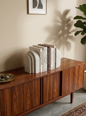 现代简约水泥拱门书挡摆件收纳