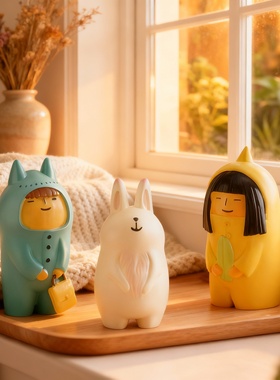 可爱卡通动物摆件桌面装饰品