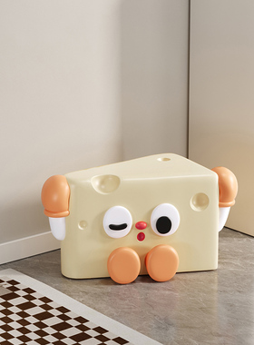 奶油风可爱芝士坐墩换鞋凳字