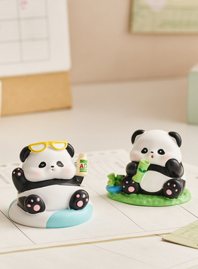 熊猫周边摆件文创元素礼物成都纪念品办公室桌面装饰品可爱治愈系