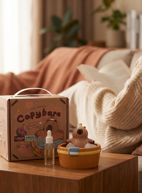 可爱卡皮巴拉水豚毛绒公仔摆件