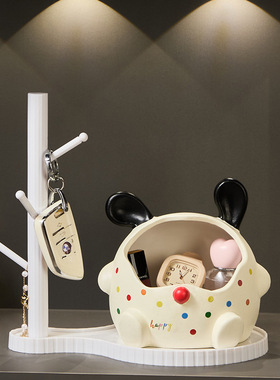 创意可爱玄关钥匙收纳摆件家居入户客厅进门口鞋柜装饰品乔迁礼物