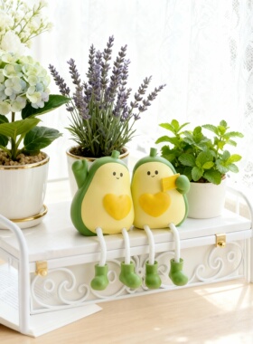 可爱牛油果卡通公仔桌面摆件