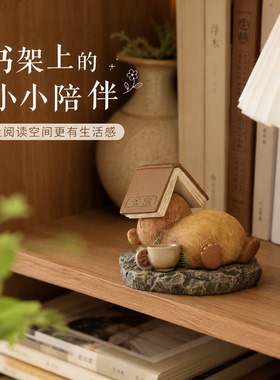 创意卡皮巴拉水豚桌面小摆件治愈情绪稳定工位解压装饰品生日礼物