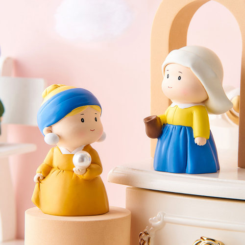 带戴珍珠耳环少女大艺术可爱治愈系小摆件桌面情绪礼物家居装饰品 - 图1