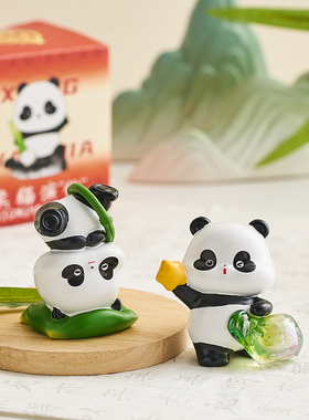 国潮熊猫手办盲盒网红成都纪念品文创周边元素小礼物桌面装饰摆件