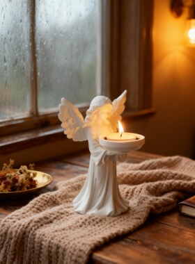 北欧复古天使石膏雕像家居摆件