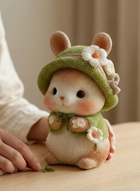 手工钩针兔子玩偶材料包治愈系