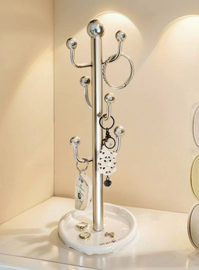 放钥匙收纳挂架摆件高级感小众轻奢高档玄关入户进门口鞋柜装饰品