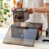 Dust-proof transparent tea set desktop storage box with lid
