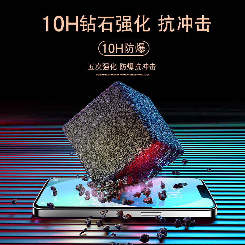 [无纹膜]适用苹果13/14Pro钢化膜iphone14ProMax手机ip12mini全屏11x新款xr2se3防尘xs7por8plus贴膜pormax6s-图2