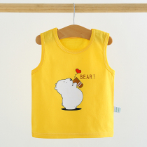 Childrens vest pure cotton boy blouses Summer baby sleeveless and slim fit 1 baby foreign air canon shoulder child summer fit 3 years old