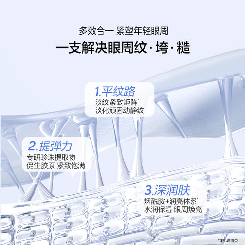 欧诗漫赋活焕采淡纹眼霜紧致抗皱提拉焕亮眼周保湿去暗沉官方正品 - 图0