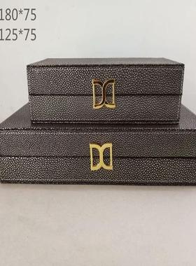 饰品摆件现代简约木质首饰盒饰品盒样板放收纳盒新中式木盒