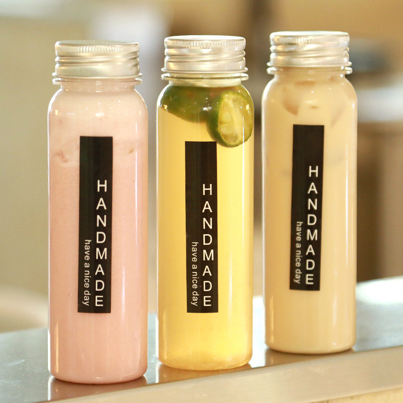 pet带盖果汁外卖商用透明塑料瓶小容量200ml一次性奶茶饮料果汁瓶,淘宝优惠券,粉丝福利购,淘宝优惠卷