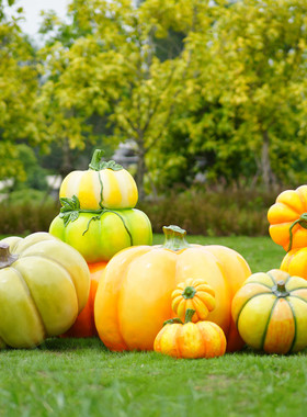 热销仿真南瓜雕塑户外田园主题农场幼儿园装饰大型超市水果蔬菜摆