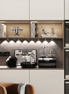 热销酒柜装饰品摆件轻奢客厅高档2022新款家居入户玄关餐柜工艺摆