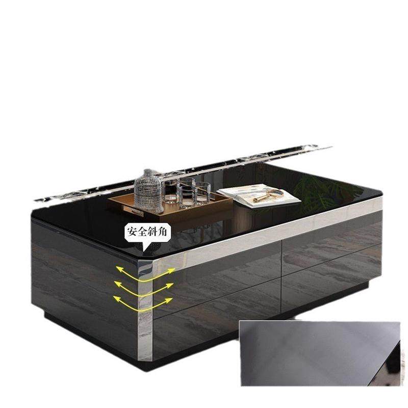 轻奢现代镜面茶几电视柜组合简约高端玻璃客厅奢华设计师创意茶桌,淘宝优惠券,粉丝福利购,淘宝优惠卷