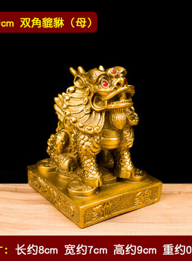 摆件小貔貅一对皮休小号单双脚貔貅店铺居家纯铜貔貅摆件