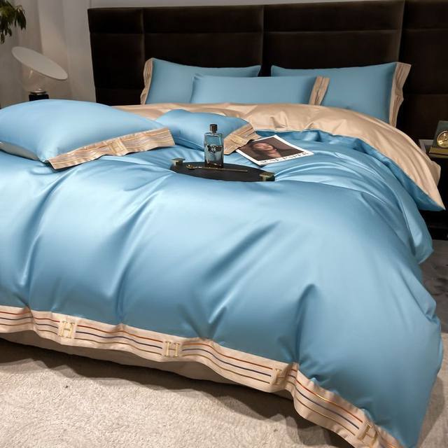 Hot sale exports Canada 240 long lint cotton all cotton four-piece set full set sheets and quilt cover bedding 4
