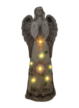 太阳能花仙子户外花园小夜灯庭院树脂工艺品园艺装饰摆件少女祈祷