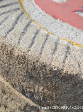 热销老磨盘石雕庭院园林铺路石旧铺路石民间仿老石板老石材老磨盘