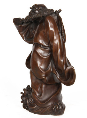 热销铜器铜记（赛龙铜器）过江达摩铜摆件工艺品杨批发