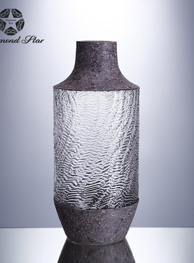 热销钻石星喷石头创意个性漆客厅餐桌家居新古典摆件装饰品玻璃花