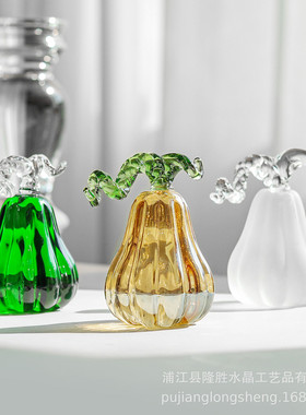 热销轻奢简约欧式风格装饰家居软装桌面客厅南瓜冬瓜仿真植物水晶