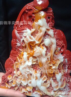 厂家直销仿寿山石摆件摆件芙蓉石山水雕刻家居饰品工艺品大七仙女