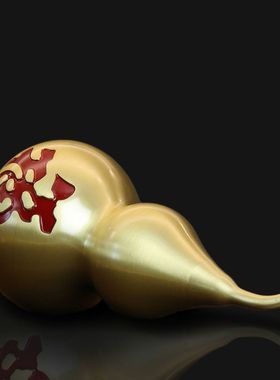 中式黄铜福字葫芦开口空心铜器工艺品家居摆件办公室福百批发金属