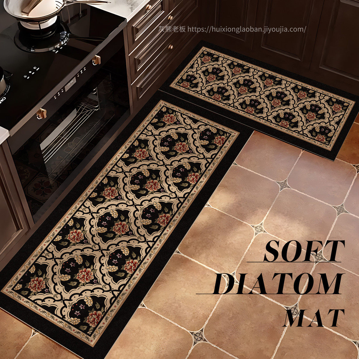 弥赛尔厨房地垫防油防滑长条皮革吸水垫可擦免洗耐脏脚垫家用地毯,淘宝优惠券,粉丝福利购,淘宝优惠卷