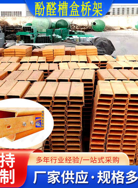 玻璃钢酚醛电缆槽盒300*100玻璃钢桥架槽盒酚醛防火有机隔板槽盒