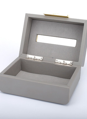 热销酒店样板房皮抽纸盒创意皮革抽纸盒摆件高档客厅欧式轻奢抽纸