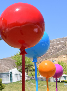 热销玻璃钢节日气球商场售楼景区仿真装饰美陈户外热气球落地摆件