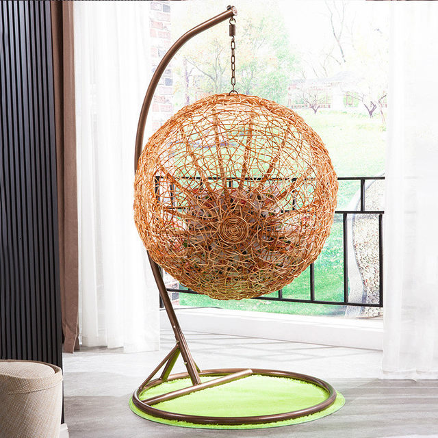 Meeting Bird's Nest Hanging Basket Real Wicker Chair Indoor Princess Swing Bed Singles Hanging Chair Lazy Balcony Cradle Chair