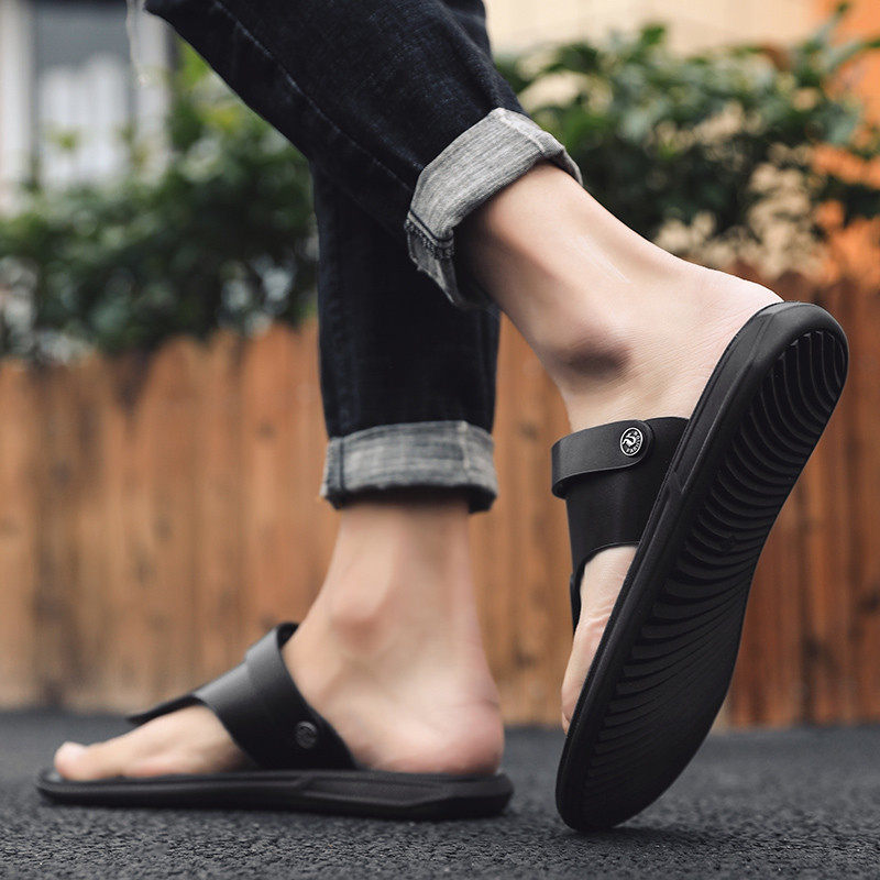 2025新款凉鞋男皮沙滩鞋男士人字拖鞋男夏季休闲外穿开车拖鞋男潮,淘宝优惠券,粉丝福利购,淘宝优惠卷