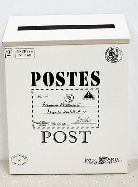 复古邮箱 铁皮信箱挂墙意见箱邮筒家居装饰拍摄道具墙壁墙面壁饰