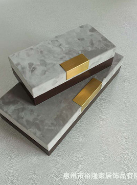 热销装饰饰品摆件新中式家居卧室梳妆台首饰盒样板房软装现代简约