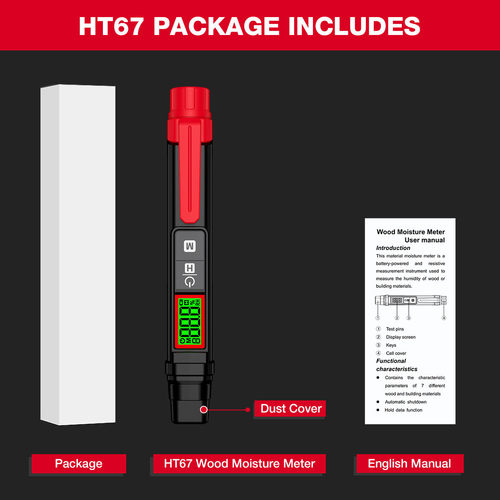 ht67华木材新品博水分测试仪 - 图0