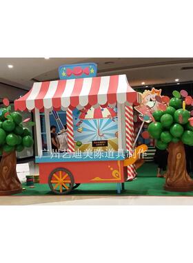 棒棒糖铁艺新款圣诞树仿真雕刻制作泡沫节日主题场景布置广告美陈