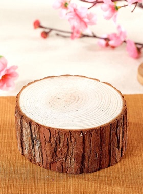 手工八音盒音乐盒实木质音乐盒DIY旋转杉木桩团建底座木质底座