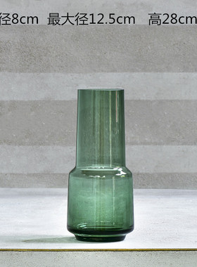美式玻璃花瓶摆件现代简约时尚饰品插花花器样板间家居软装客厅
