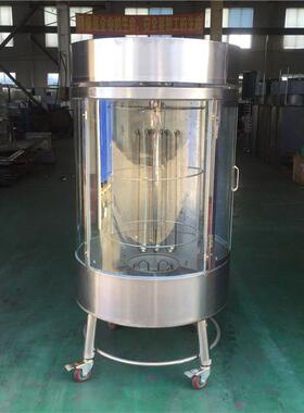 厂家直供850全燃气烤鸭炉北京烤鸭片皮鸭酱板鸭烤炉自动旋转烤炉