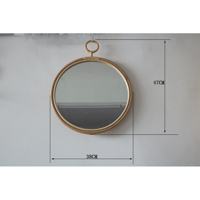 雅轩工艺墙壁房间创意挂饰卧室装饰民宿墙壁挂饰藤编镜子,淘宝优惠券,粉丝福利购,淘宝优惠卷