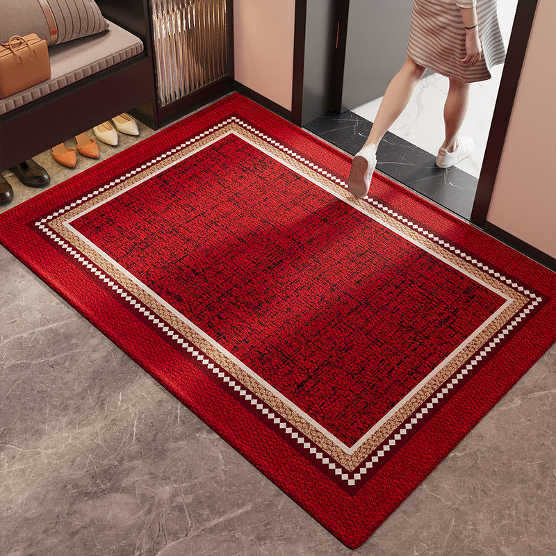 蛇年红色入户门地垫喜庆玄关大门进门脚垫除尘耐脏门垫可裁剪地毯,淘宝优惠券,粉丝福利购,淘宝优惠卷