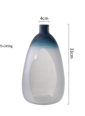 马醉木北欧大肚花瓶透明玻璃小口吊钟客厅插花摆件水培水养大花瓶